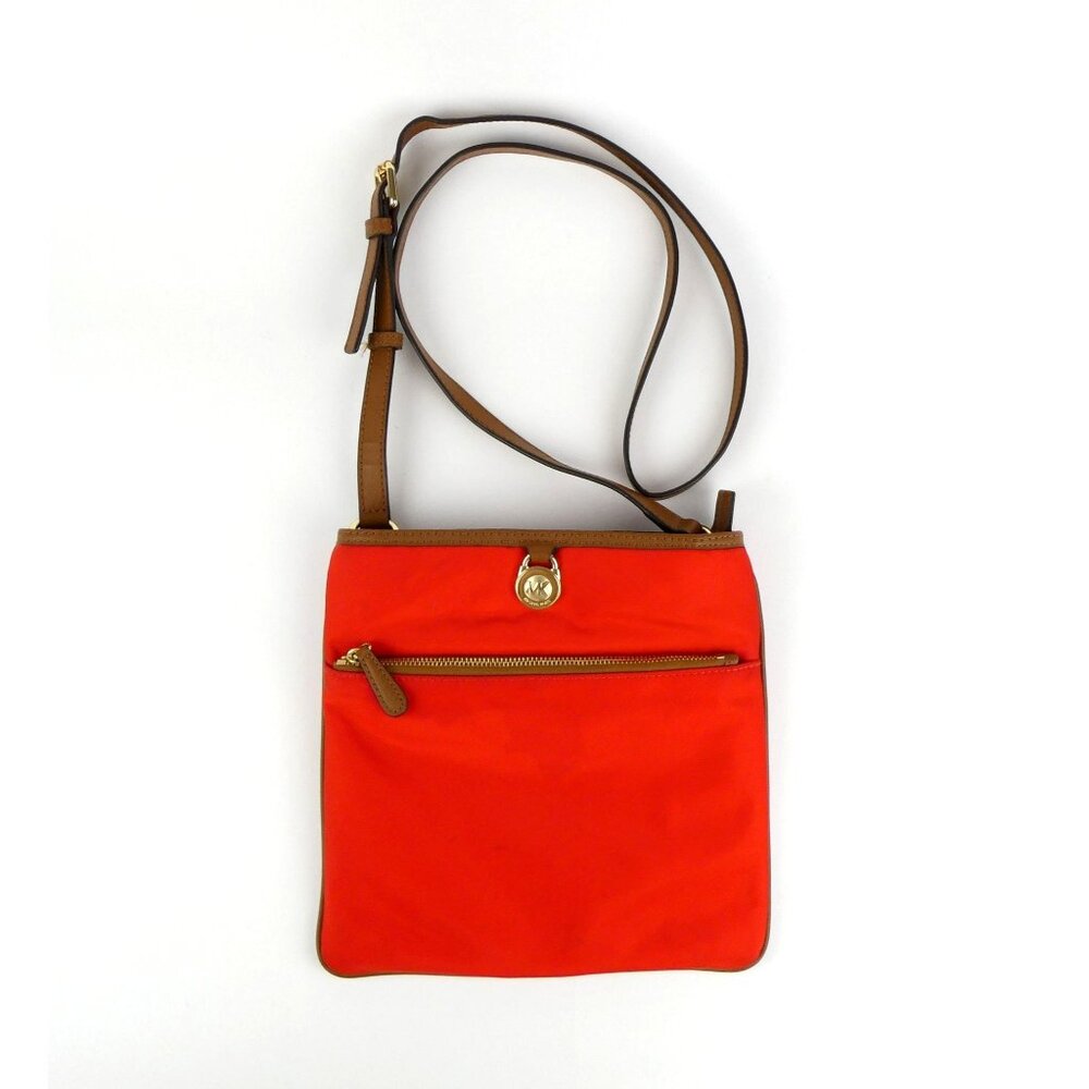 Michael Kors Kempton Orange Nylon Crossbody